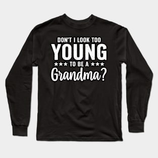 Best Grandma Art For Mom Mother Grandparents Day Grandmother Long Sleeve T-Shirt